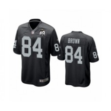 Men's Oakland Raiders #84 Antonio Brown Game Black 60th Anniversary Team Color Football Jersey