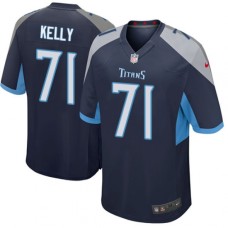 Men's Nike Tennessee Titans #71 Dennis Kelly Game Navy Blue Team Color NFL Jersey