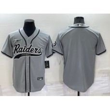 Men's Las Vegas Raiders Blank Grey Stitched MLB Cool Base Nike Baseball Jersey