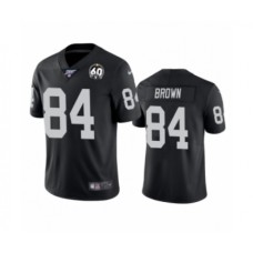 Men's Oakland Raiders #84 Antonio Brown Black 60th Anniversary Vapor Untouchable Limited Player 100th Season Football Jersey