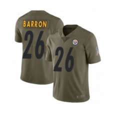 Men's Pittsburgh Steelers #26 Mark Barron Limited Olive 2017 Salute to Service Football Stitched Jersey