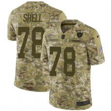 Men's Nike Oakland Raiders #78 Art Shell Limited Camo 2018 Salute to Service NFL Jersey