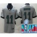 Men's Philadelphia Eagles #11 AJ Brown Limited Gray Inverted Super Bowl LVII Vapor Stitched Jersey