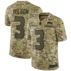 Men's Nike Seattle Seahawks #3 Russell Wilson Limited Camo 2018 Salute to Service NFL Jersey