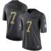 Men's Nike Seattle Seahawks #7 Brett Hundley Limited Black 2016 Salute to Service NFL Jersey