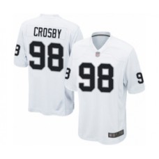 Men's Oakland Raiders #98 Maxx Crosby Game White Football Jersey