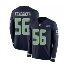 Men's Seattle Seahawks #56 Mychal Kendricks Limited Navy Blue Therma Long Sleeve Football Jersey