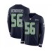 Men's Seattle Seahawks #56 Mychal Kendricks Limited Navy Blue Therma Long Sleeve Football Jersey