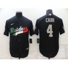 Men's Oakland Raiders #4 Derek Carr Black Mexico Nike Limited Stitched Jersey