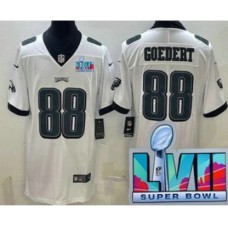 Men's Philadelphia Eagles #88 Dallas Goedert Limited White Super Bowl LVII Vapor Stitched Jersey