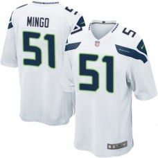 Men's Nike Seattle Seahawks #51 Barkevious Mingo Game White NFL Jersey