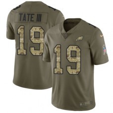 Men's Nike Philadelphia Eagles #19 Golden Tate III Limited Olive Camo 2017 Salute to Service NFL Jersey