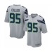 Men's Seattle Seahawks #95 L.J. Collier Game Grey Alternate Football Jersey