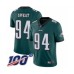 Men's Philadelphia Eagles #94 Josh Sweat Midnight Green Team Color Vapor Untouchable Limited Player 100th Season Football Stitched Jersey