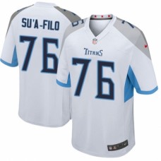 Men's Nike Tennessee Titans #76 Xavier Su'a-Filo Game White NFL Jersey