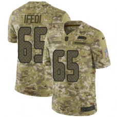 Men's Nike Seattle Seahawks #65 Germain Ifedi Limited Camo 2018 Salute to Service NFL Jersey