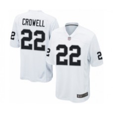 Men's Oakland Raiders #22 Isaiah Crowell Game White Football Jersey