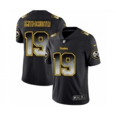 Men's Pittsburgh Steelers #19 JuJu Smith-Schuster Black Smoke Fashion Limited Jersey