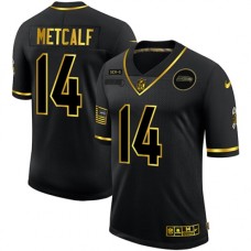 Men's Seattle Seahawks #14 D.K. Metcalf Olive Gold Nike 2020 Salute To Service Limited Stitched Jersey