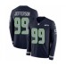 Men's Nike Seattle Seahawks #99 Quinton Jefferson Limited Navy Blue Therma Long Sleeve NFL Jersey