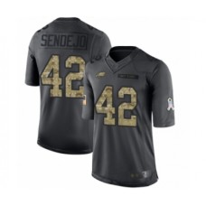 Men's Philadelphia Eagles #42 Andrew Sendejo Limited Black 2016 Salute to Service Football Stitched Jersey