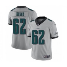 Men's Philadelphia Eagles #62 Jason Kelce Limited Silver Inverted Legend Football Jersey