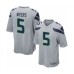 Men's Seattle Seahawks #5 Jason Myers Game Grey Alternate Football Jersey