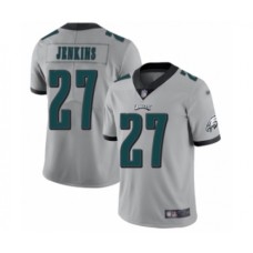 Men's Philadelphia Eagles #27 Malcolm Jenkins Limited Silver Inverted Legend Football Jersey