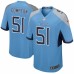 Men's Nike Tennessee Titans #51 Will Compton Game Light Blue Alternate NFL Jersey