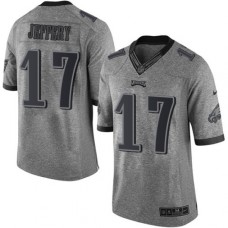 Men's Nike Philadelphia Eagles #17 Alshon Jeffery Limited Gray Gridiron NFL Jersey