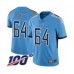 Men's Tennessee Titans #64 Nate Davis Light Blue Alternate Vapor Untouchable Limited Player 100th Season Football Jersey