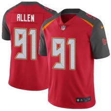 Men's Nike Tampa Bay Buccaneers #91 Beau Allen Red Team Color Vapor Untouchable Limited Player NFL Jersey