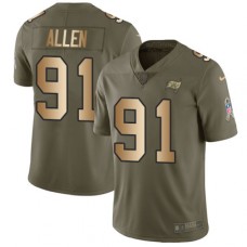 Men's Nike Tampa Bay Buccaneers #91 Beau Allen Limited Olive Gold 2017 Salute to Service NFL Jersey