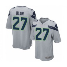 Men's Seattle Seahawks #27 Marquise Blair Game Grey Alternate Football Jersey