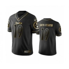 Men's Pittsburgh Steelers #19 JuJu Smith-Schuster Limited Black Golden Edition Football Stitched Jersey