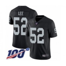 Men's Oakland Raiders #52 Marquel Lee Black Team Color Vapor Untouchable Limited Player 100th Season Football Stitched Jersey