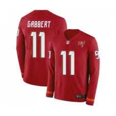 Men's Tampa Bay Buccaneers #11 Blaine Gabbert Limited Red Therma Long Sleeve Football Jersey