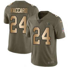 Men's Nike Tennessee Titans #24 Kenny Vaccaro Limited Olive Gold 2017 Salute to Service NFL Jersey