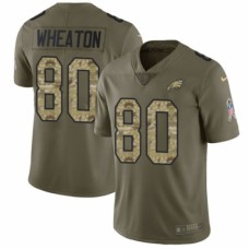 Men's Nike Philadelphia Eagles #80 Markus Wheaton Limited Olive/Camo 2017 Salute to Service NFL Jersey