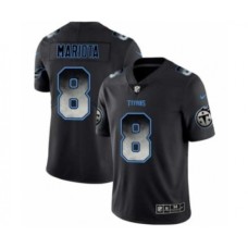 Men's Tennessee Titans #8 Marcus Mariota Black Smoke Fashion Limited Jersey