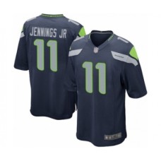 Men's Seattle Seahawks #11 Gary Jennings Jr. Game Navy Blue Team Color Football Jersey