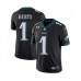 Men's Eagles 2022 #1 Jalen Hurts Black With 2-star C Patch Vapor Untouchable Limited Stitched NFL Jersey