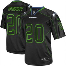 Men's Nike Seattle Seahawks #20 Rashaad Penny Elite Lights Out Black NFL Jersey