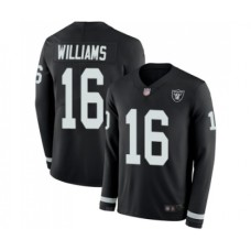 Men's Oakland Raiders #16 Tyrell Williams Limited Black Therma Long Sleeve Football Jersey