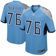 Men's Nike Tennessee Titans #76 Xavier Su'a-Filo Game Light Blue Alternate NFL Jersey