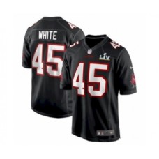 Men's Tampa Bay Buccaneers #45 Devin White Black game Super Bowl LV Stitched Jersey