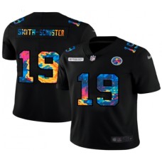 Men's Pittsburgh Steelers #19 JuJu Smith-Schuster Rainbow Version Nike Limited Stitched Jersey