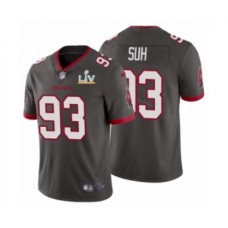 Men's Tampa Bay Buccaneers #93 Ndamukong Suh Pewter Super Bowl LV Stitched Jersey