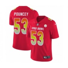 Men's Nike Pittsburgh Steelers #53 Maurkice Pouncey Limited Red AFC 2019 Pro Bowl NFL Jersey