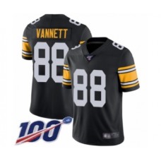 Men's Pittsburgh Steelers #88 Nick Vannett Black Alternate Vapor Untouchable Limited Player 100th Season Football Stitched Jersey